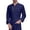 07#Blue, variant on Men's Long-Sleeve Chef Jacket, Lightweight Chef Coat, Buttoned Chef Uniform for Kitchen and Restaurant Work