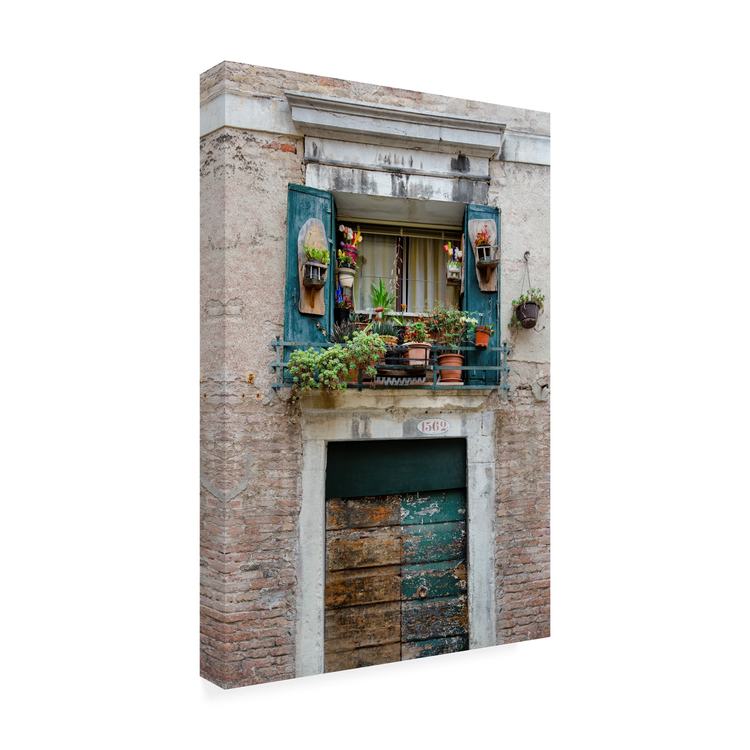 Laura DeNardo 'Italian Window Flowers I' Canvas Art