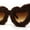 Brown /Black, variant on Super Unique Fur Covered Cat Eye Plastic Sunglasses Red