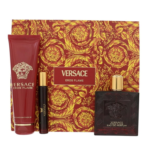 Versace Eros Flame 3pcs Gift Set For Men
100ml Eau De Parfum Spray   150ml Shower Gel   10ml Eau De Parfum Travel Spray