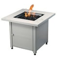 thumbnail image 3 of Endless Summer Outdoor Fire Pit Table with Faux Marble Finish, Black Glass, 3 of 12