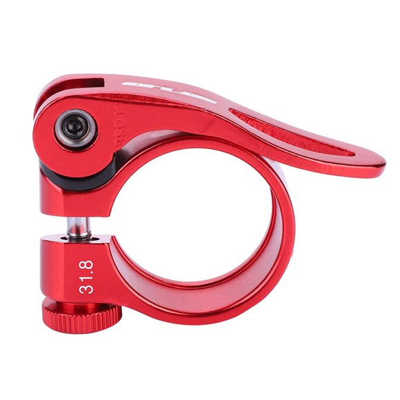 Abrazadera para tija de sillín de aleación de aluminio para bicicleta de carretera de liberación rápida GUB CX-18, color rojo