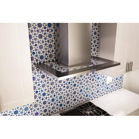 Zephyr Modena Series ZMO-E30AS 30; Chimney Style Wall-Mount Range Hood With 715 CFM Internal Blower Thin Profile