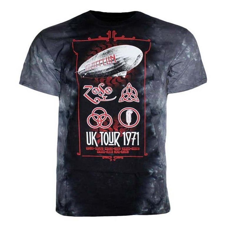 Led Zeppelin UK 1971 Tie T-shirt Medium Black - Walmart.com