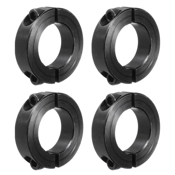 Shaft Collar 1 1/8" Double Split Carbon Steel Clamping Collar Shaft Collars Black 4 Pack
