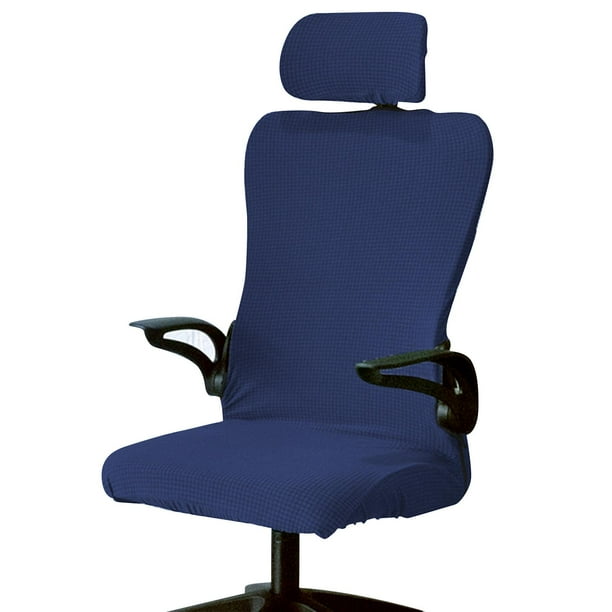 Fundas de asiento de silla de oficina extraíbles con cubierta de reposacabezas Protector de asiento resistente al agua para sillas de escritorio de Azul Macarena Fundas para asientos de oficina