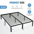thumbnail image 5 of CONCETTA 14" Queen Bed Frame, Heavy Duty Metal Bed Frame with Underbed Storage, No Box Spring Required, 5 of 7