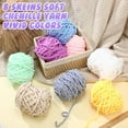 thumbnail image 4 of 8 Skeins Chunky Chenille Yarn for Crocheting Soft Thick Fluffy Yarn for Hand Knitting Bulky Velvet Blanket Yarn Plush Yarn for Weaving Sweater Shawl Scarf Gloves DIY Craft (Multicolor), 4 of 7
