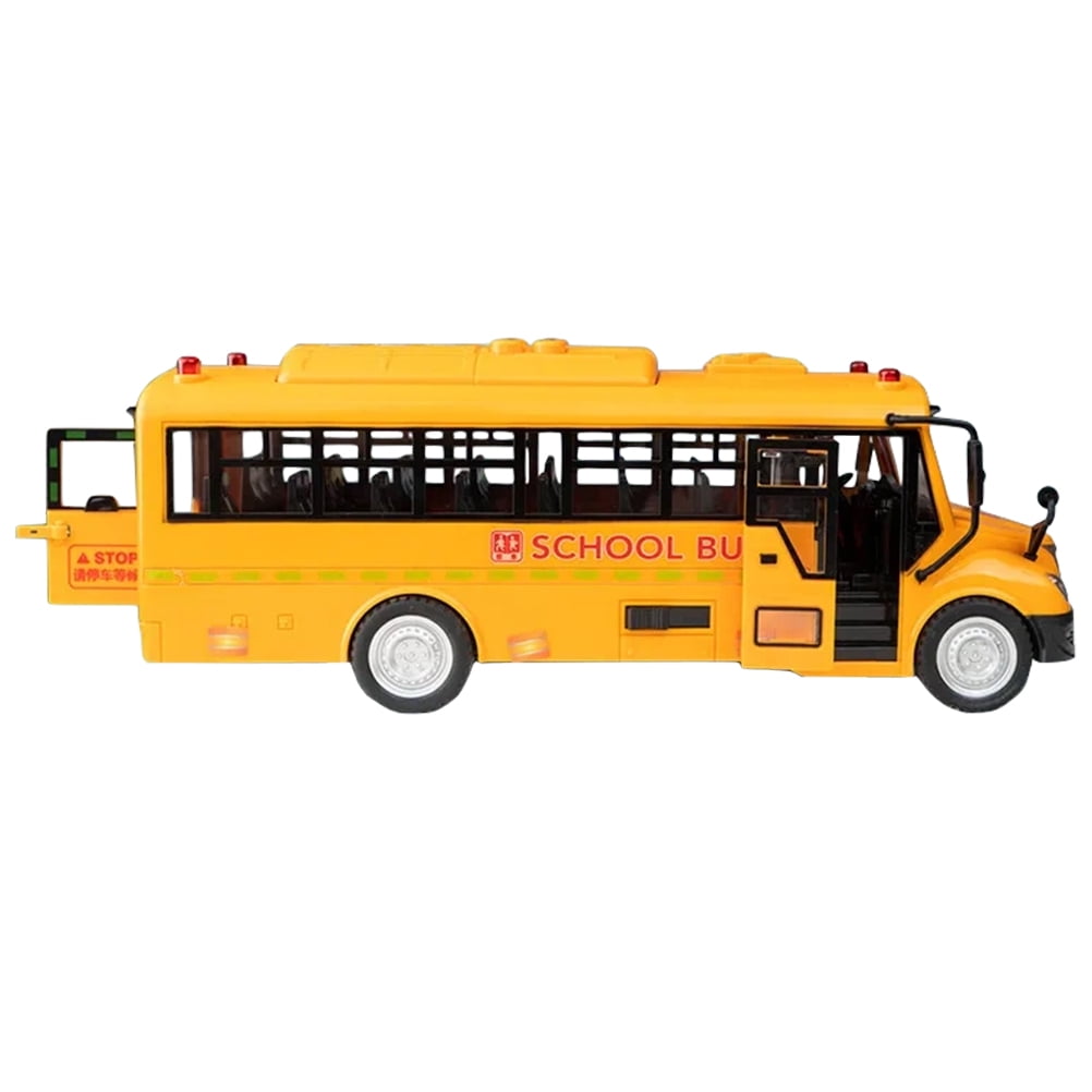 Pull Back Simulated School Bus Musical Lighting Bus Toy Educational Bus