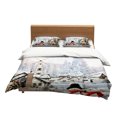 thumbnail image 3 of 3 unids/set estilo navideño 3D muñeco de nieve patrón impreso funda nórdica con Leyfeng  Ropa de cama, 3 of 6