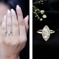 thumbnail image 4 of Rosec Jewels Lab Grown 3 Carat Marquise Diamond Engagement Ring - IGI Certified Bezel Set Diamond Ring (E-VS1 Quality), 10K Yellow Gold, US 13.00, 4 of 9