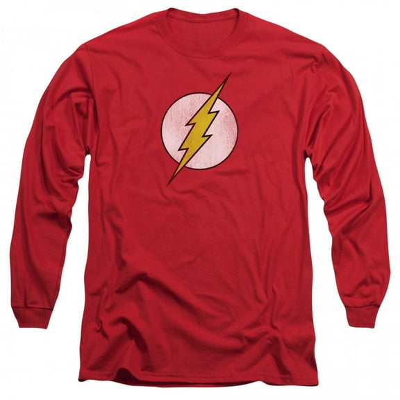 Flash Distressed Symbol Long Sleeve T-Shirt-Medium
