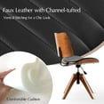 thumbnail image 4 of Adjustable Modern Swivel Leather Desk Task Chair Criss Cross for Makeup Vanity Black, 4 of 9