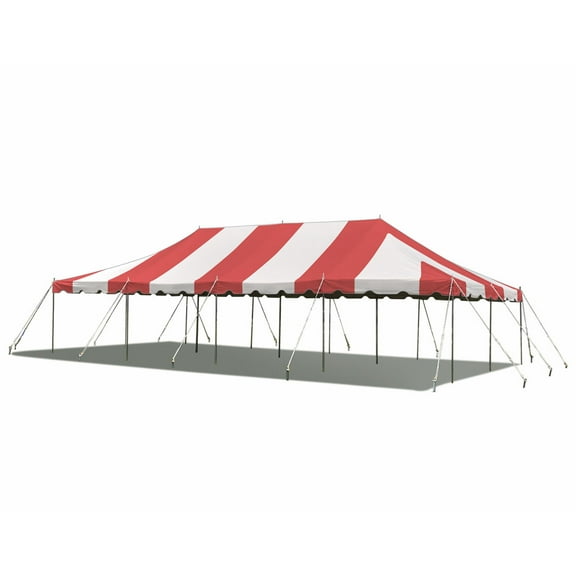 Party Tents Direct Weekender Outdoor Canopy Pole Tent, Red, 20 ft x 40 ft