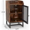 thumbnail image 7 of Tribesigns Industrail Nightstand with Mesh Door, Rustic Bedside Table with Storage Cabinet, Tall Side Table for Living Room, Bedroom, 7 of 7