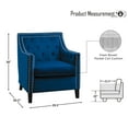 thumbnail image 6 of OakvillePark Latourell Velvet Upholstered Accent Chair, Navy Blue, 6 of 7