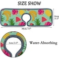 thumbnail image 4 of SKYSONIC Faucet Absorbent Mat 3 Pcs Flowers Fruits Kitchen Faucet Splash Catcher Washable Counter Drying Pads Behind Faucet for Kitchen Bathroom, 4 of 7