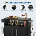 thumbnail image 4 of Heavy-Duty 2-Tier Outdoor Kitchen Island with Locking Wheels – 883 sq.in. Prep Space, 304 Stainless Steel Top, Magnetic Double-Door BBQ Cabinet for Grilling Table & Patio Cooking Station, 4 of 8