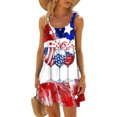 thumbnail image 2 of Hwmodou Women Dresses Summer Beach Daily Dress Sleeveless Vacation Simple Printed Casual Seaside Vacation Mini Dress Comfort Female Sundress, 2 of 5