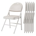 thumbnail image 1 of Juego de 6 Sillas Plegables Tapizadas - Sillones con Asiento Acolchado y Base Metálica Resistente, Patas Antideslizantes, para Interior y Exterior, Sala, Comedor, Jardín o Eventos, 1 of 16