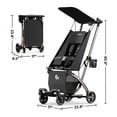 thumbnail image 4 of Beberoad Love R1 Auto-Folding Ultra Lightweight Travel Stroller for Airplane, Small Compact Strollers for Babies and Toddlers Aged 6-36 Mths, Only 11.5 lbs, Can Combine into a Double Stroller, Black, 4 of 7