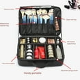thumbnail image 3 of Boîte de Rangement de Cas de Maquillage Porte-Cosmétiques Multifonctions Brosses de Résistance à l'Usure Poignée Design Imperméable Organisateur Voyage Accessoires Bijoux Cas S, 3 of 9