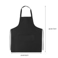 thumbnail image 2 of unbranded 10Ud Delantal Con Bolsillos Para Cocina Negros Impermeables Y Ajustables, 2 of 6
