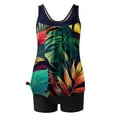 thumbnail image 4 of Stylish Women's Swimwear 2 Piece Set Fashion Print Tankini with Crewneck Tops and Sleeveless Shirt Plus Swim Shorts for Ladies, 4 of 6
