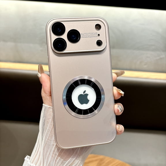 Allytechgroup Magnetic Case for iPhone 17 Pro Max, Support Wireless Charging Anti-Fingerprint Rugged Slim Lightweight Shockproof Protective Bumper for iPhone 17 Pro Max, Titaniumgold