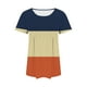 thumbnail image 4 of Mujeres Más Tamaño Manga Corta Tops, Moda Impresión Cuello Redondo, Camiseta Más Tamaño Blusa, 4 of 5