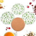 thumbnail image 6 of FREEAMG Round Coasters Set of 4, Cactus Absorbent Coasters for Drinks,Cork Base,Cup Tabletop Protection Mat, 6 of 7