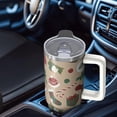 thumbnail image 5 of 30oz Christmas Tree Tumbler with Lid and Straw, Stainless Steel Cup with Handle Red Bowknot Travel Mug, Christmas Presents, 5 of 5