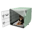 thumbnail image 2 of Mint Dog Crate Cover, Old Fashion Striped Pattern with Geometrical Details Checkered Simple Tile, Easy to Use Pet Kennel Cover for Dogs, 35" x 23" x 27", Mint Green Pale Green, by Ambesonne, 2 of 6