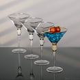 thumbnail image 4 of 4 Piece Premium Clear Stem Crystal Martini Glasses with Gold Rim and Diamond-like Rhinestones, Elegant 10oz Glassware Set for Cosmopolitan, Vodka, Gin and Other Cocktails, Fancy Manhattan Drinkware, 4 of 8