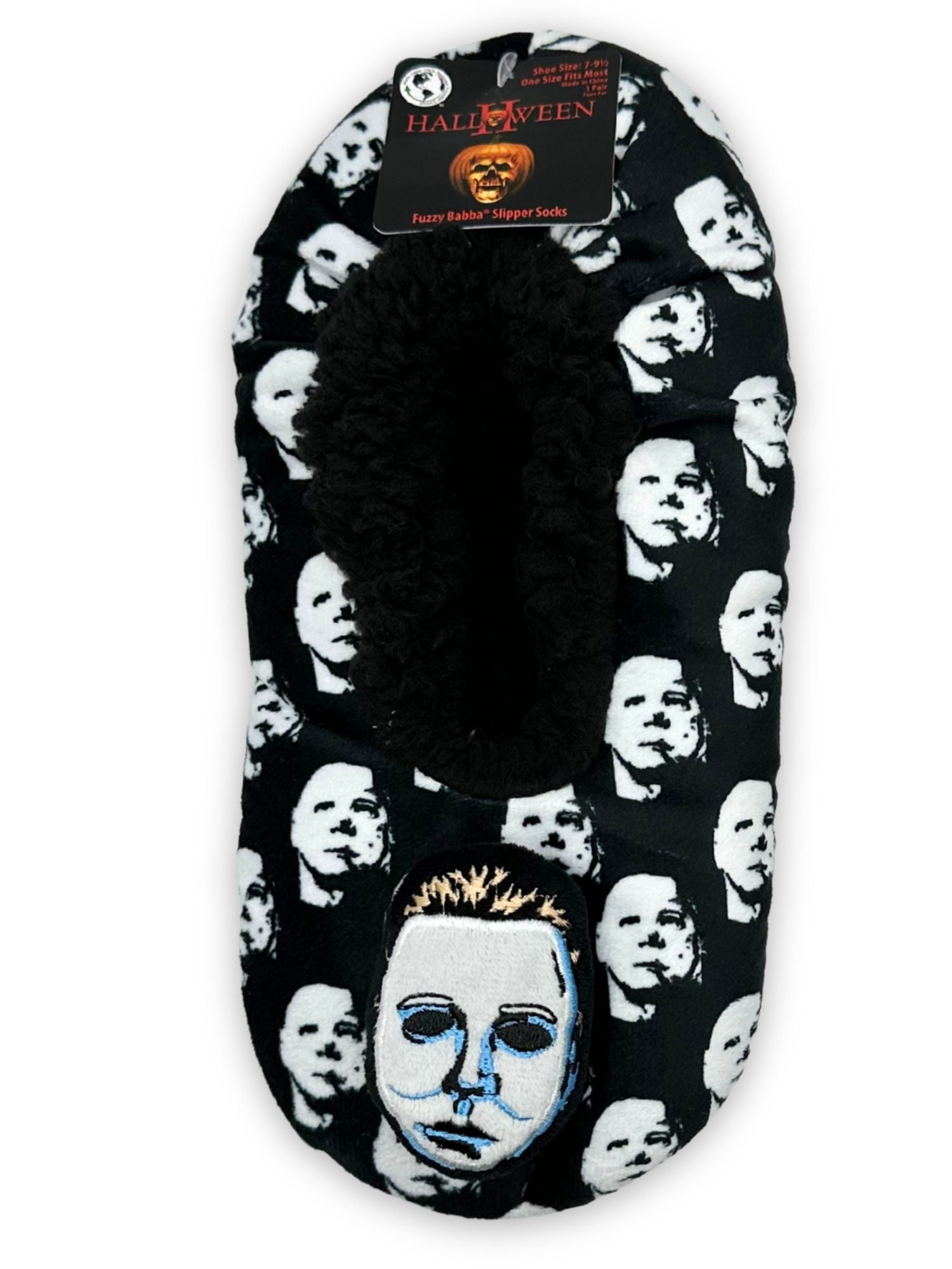 Halloween II Women's Halloween Fuzzy Babba 3D Slipper Socks, 1-Pack, Size 7-9.5