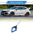 thumbnail image 2 of Unique Bargains Front/Rear Triangle Tow Hooks, Bumper Screw-on Tow Hook for Toyota Avanza Folding Racing Trailer Hook Aluminum Alloy Blue, 2 of 7