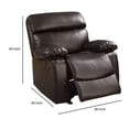 thumbnail image 3 of Bonded Leather Rocker Recliner In Espresso Brown, 3 of 6