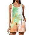 thumbnail image 3 of Iyufng Womens Rompers Printed Sleeveless Adjustable Straps Romper Summer Casual Shortalls, 3 of 7