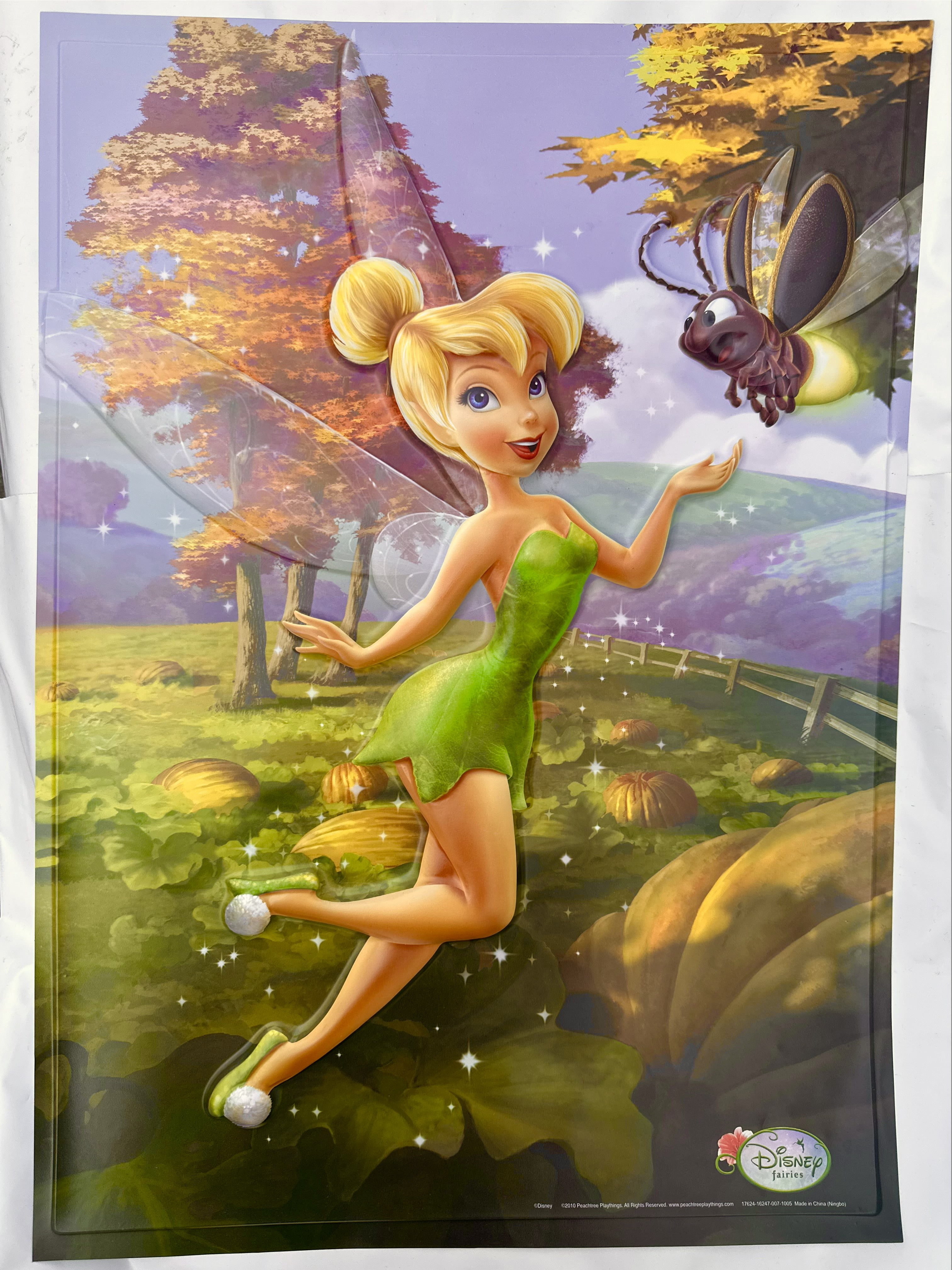Large Disney Fairy Tinkerbell Poster - Tinker Bell 3D PVC Wall