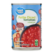 Great Value Petite Diced Tomatoes in Tomato Juice, 14.5 oz