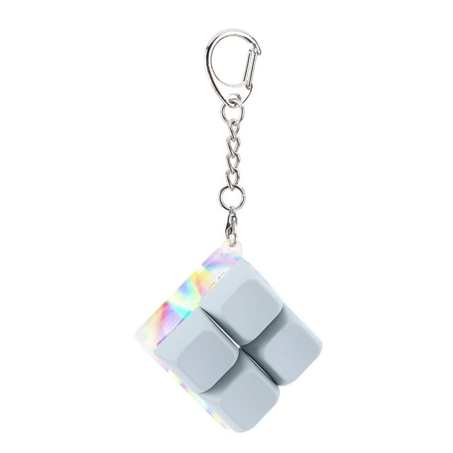 DIY Button Keycap Llavero Teclado Brillante 4 Botones Con LED para Regalos Pasar El Tiempo Aburrido TDAH Sensoriales Adultos Y