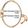 thumbnail image 5 of Watches Women Analog Quartz Watch Mosaic with Diamonds Bracelet Dress Watch for Female Waterproof Wristwatch with Rose Gold Bracelet, 5 of 7