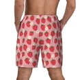 thumbnail image 4 of Uemuo Strawberry And Flowers Pattern Mens Swim Trunks Quick Dry Board Shorts with Mesh Lining, Stretch Beach Shorts Quick Dry No-Chafing Board Shorts-X-Large, 4 of 9