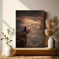 thumbnail image 6 of Couple Embrace Romantic Seascape Canvas Print Hotel Wall Art, 6 of 8