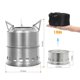 thumbnail image 1 of Portable Stainless Steel Lightweight Wood Stove Alcohol Stove Burner Outdoor Cooking Picnic BBQ Camping, 1 of 4