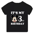 thumbnail image 3 of Ropa infantil con estampado de Mickey Mouse de Disney, es mi cumpleaños de 1, 2, 3, 4, 5, 6, 7, 8 y 9 años, camisetas para niños y niñas, lindas camisetas para bebés y niños, 3 of 5