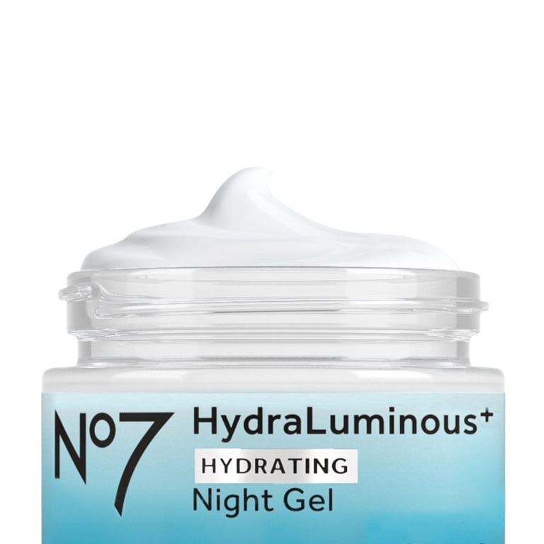 No7, HydraLuminous+ Night Gel, 1.69 fl oz, 2% Hyaluronic Acid