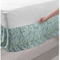 thumbnail image 2 of Botanical Bed Skirt, Various Plantation Branches and Leaves Foliage, Elastic Bedskirt Dust Ruffle Wrap Around for Bedding Decor, 4 Sizes, Teal Multicolor, by Ambesonne, 2 of 2