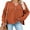 Orange, variant on Aleumdr Women's V Neck Ribbed Sweater Button Knit Henley Tops Casual Long Sleeve Pullover Blouses 12 14
