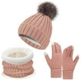 thumbnail image 1 of Ensemble Bonnet Foulard Gants d'Hiver pour Femmes Doublé Accessoires Chauds Doux Confortable pour Temps Froid, 1 of 6